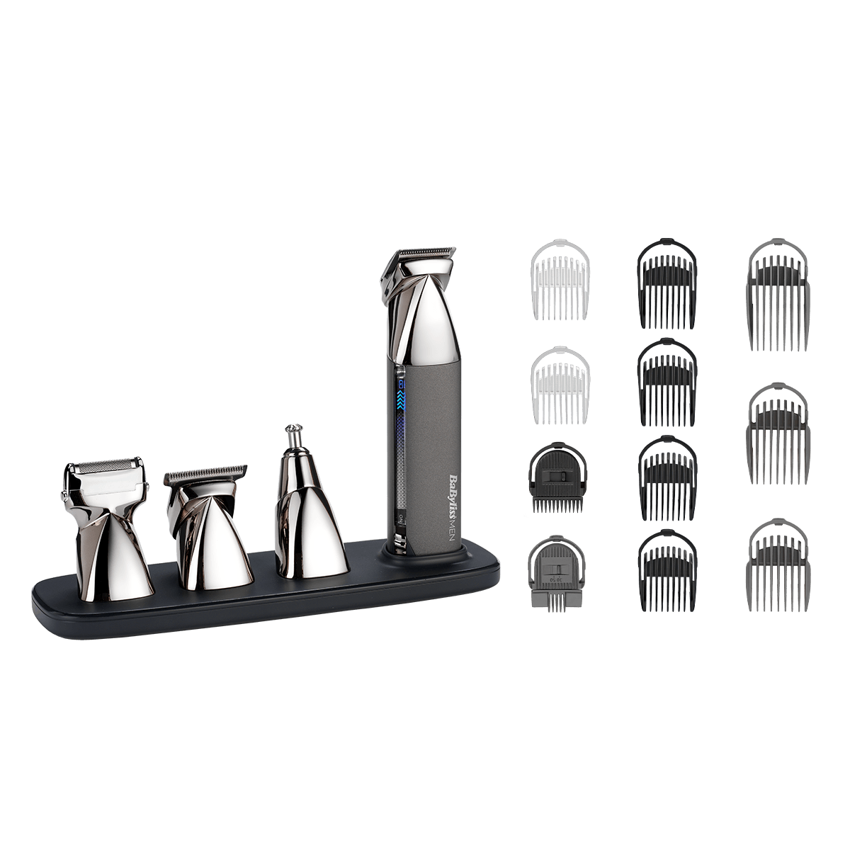 Set aparat de tuns parul si barba Super-X Metal Series 15in1 Multi trimmer MT996E, BaByliss