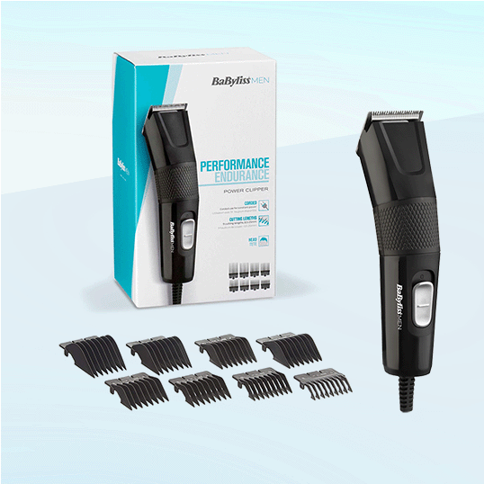 Aparat de tuns parul si barba Power Hair Clipper, 8 accesorii E756E, BaByliss