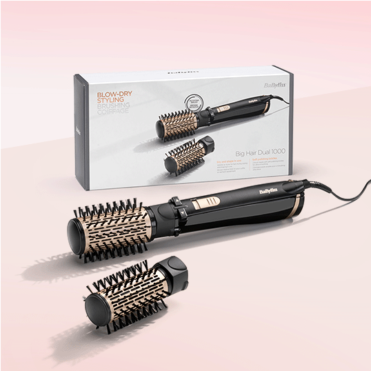 Perie rotativa Big Hair 1000W + 2 capete rotative AS962ROE