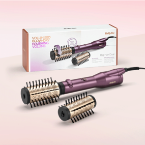  Perie rotativă Big Hair Dual 650W + 2 accesorii AS950E, Mov  BaByliss