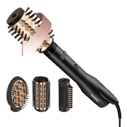 Perie rotativă Big Hair Luxe 650W + 4 accesorii AS970E Negru mat/Auriu BaByliss