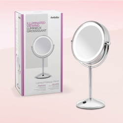 Oglindă cu LED și lupă, 2 fețe, mărire 10x, 9436E, BaByliss