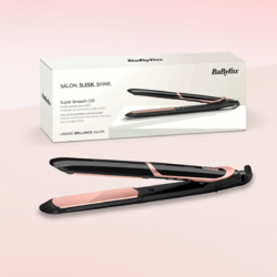 Placă de păr Super Smooth 235° Negru/ Roz Auriu ST391E, BaByliss